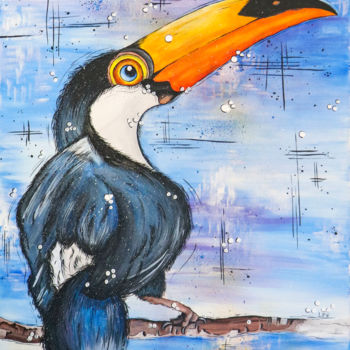 Painting titled "Toucan" by Valérie Hage, Original Artwork, Acrylic