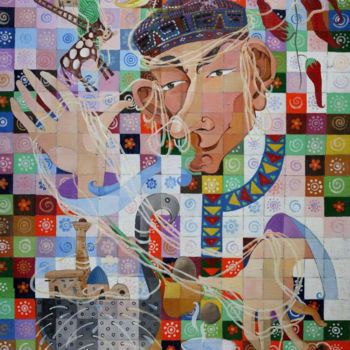 Картина под названием "лагманщик 90х80  х.…" - Mariya (Мария) Li-Safi (Ли-Сафи), Подлинное произведение искусства, Акрил