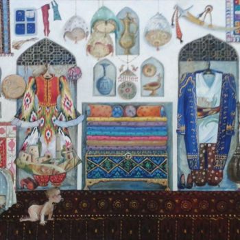 Картина под названием "Азия шкаф ниши 47х6…" - Mariya (Мария) Li-Safi (Ли-Сафи), Подлинное произведение искусства, Масло