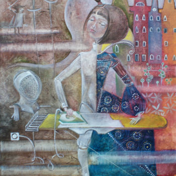 Pintura intitulada "Серия Детство Фехто…" por Mariya Mariia Li Safi Li Safi, Obras de arte originais, Óleo