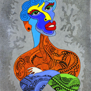 Pittura intitolato "Picasso tattoo sign…" da Lee Art Gallery, Opera d'arte originale, Acrilico