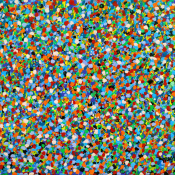 Malerei mit dem Titel "Colorful dotting or…" von Lee Art Gallery, Original-Kunstwerk, Acryl