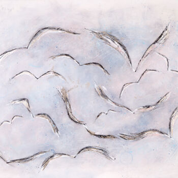 Картина под названием "Wings." - Leena Amelina, Подлинное произведение искусства, Акрил Установлен на Деревянная рама для но…