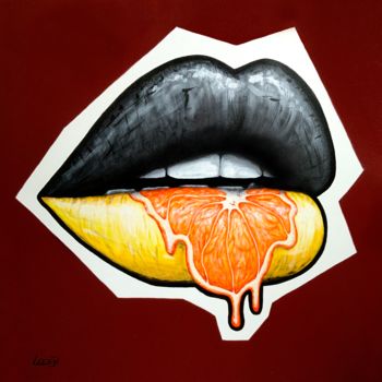 Painting titled "Sangria Taste" by Lessyart, Original Artwork, Acrylic