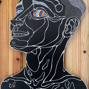 Peinture intitulée "L'homme" par Lef Draw, Œuvre d'art originale, Acrylique