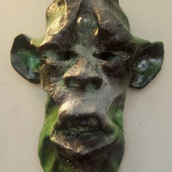 Sculptuur getiteld "verde" door Desire Lefebvre, Origineel Kunstwerk, Klei