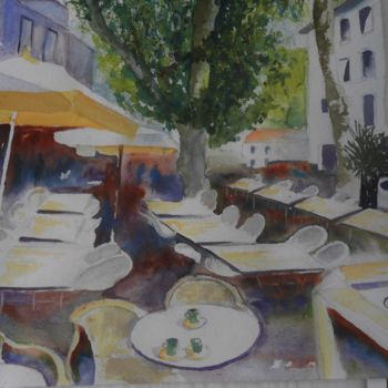 「le-cafe-de-france-a…」というタイトルの絵画 Le Fléchoisによって, オリジナルのアートワーク