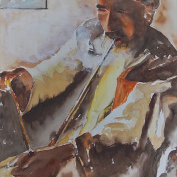 Painting titled "le-fumeur-de-nargui…" by Le Fléchois, Original Artwork