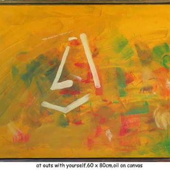 Картина под названием "at outs with yourse…" - Left Hand Georges, Подлинное произведение искусства