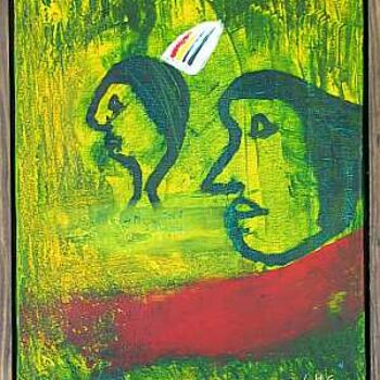 Painting titled "with god on their s…" by Left Hand Georges, Original Artwork