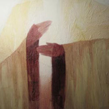 Malerei mit dem Titel "Prière" von Vincent Leger, Original-Kunstwerk, Öl