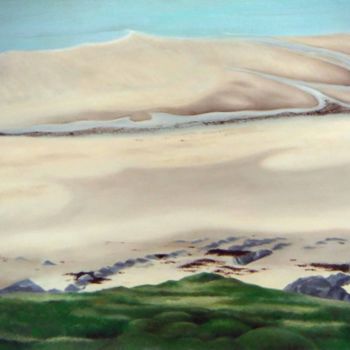 Peinture intitulée "Du haut des falaises" par Lydie Le Gléhuir, Œuvre d'art originale