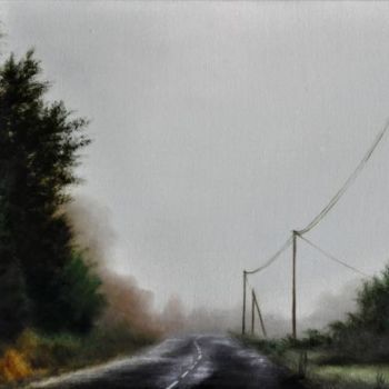 Peinture intitulée "La petite route" par Lydie Le Gléhuir, Œuvre d'art originale
