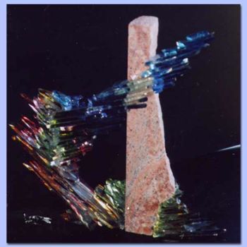 Sculpture titled "lyre" by Michel Legros, Original Artwork, Glass