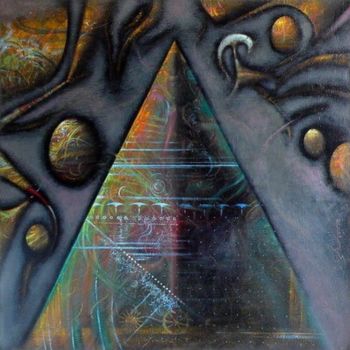 Painting titled "Pyramid" by Nikodim Leibgam, Original Artwork