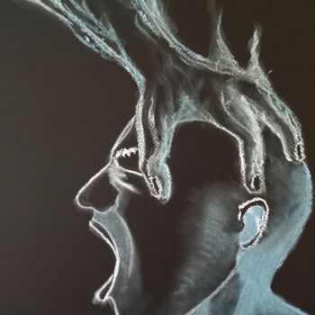 Картина под названием "Possession" - Leila Zegour, Подлинное произведение искусства, Пастель