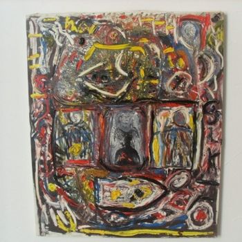 Peinture intitulée "L'Annonce" par Sylvie Le Kerneau, Œuvre d'art originale, Huile