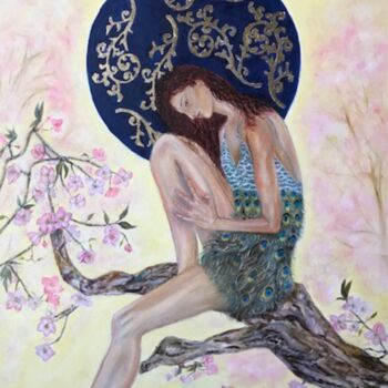 Painting titled "Spring rhapsody" by Lela Karamanishvili, Original Artwork, Oil