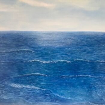 Painting titled "Horizon" by Lela Karamanishvili, Original Artwork, Oil