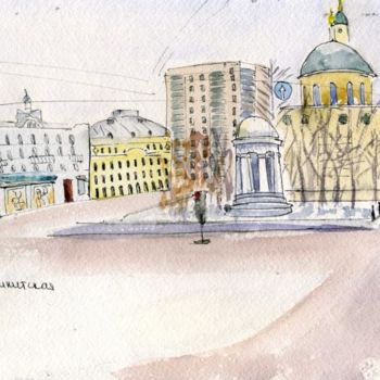 「Bolshaya Nikitskaya…」というタイトルの絵画 Lelia Sorokinaによって, オリジナルのアートワーク