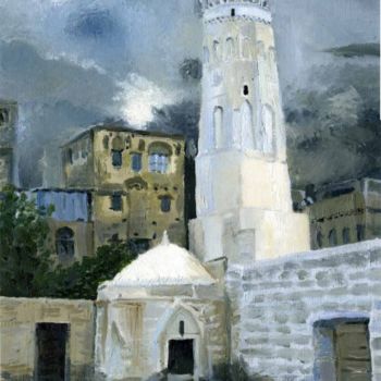 Painting titled "Friday Mosque In Dj…" by Lelia Sorokina, Original Artwork