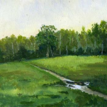 Peinture intitulée "Summer Meadow" par Lelia Sorokina, Œuvre d'art originale