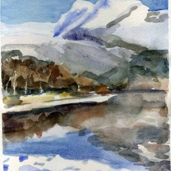 Картина под названием "Loch Maree" - Lelia Sorokina, Подлинное произведение искусства