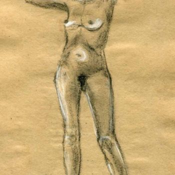 Painting titled "nude sketch" by Lelia Sorokina, Original Artwork