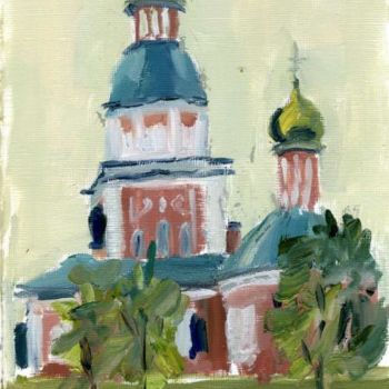 Картина под названием "St. Trinity Church…" - Lelia Sorokina, Подлинное произведение искусства