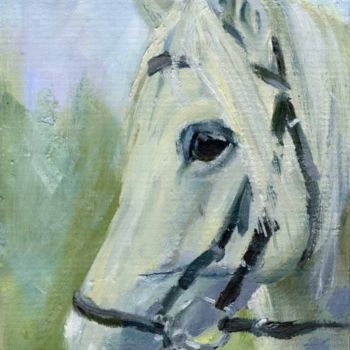 Painting titled "Horse Head" by Lelia Sorokina, Original Artwork