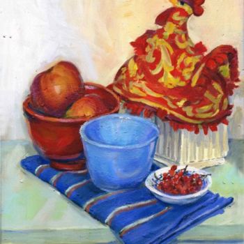 Painting titled "Still Life With a T…" by Lelia Sorokina, Original Artwork