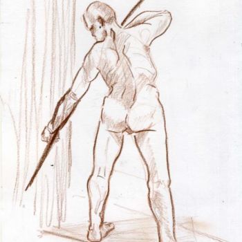 Картина под названием "Nude Study" - Lelia Sorokina, Подлинное произведение искусства