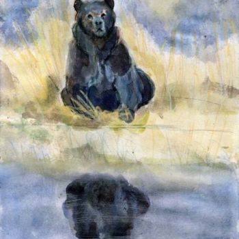 「Double Bear」というタイトルの絵画 Lelia Sorokinaによって, オリジナルのアートワーク