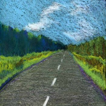 Картина под названием "Summer Road" - Lelia Sorokina, Подлинное произведение искусства