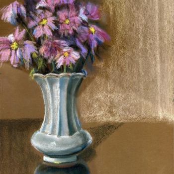 Картина под названием "October Flowers" - Lelia Sorokina, Подлинное произведение искусства
