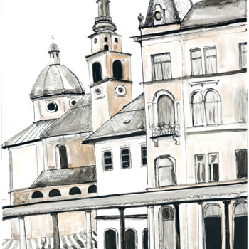 "Ljubljana" başlıklı Tablo Lelia Sorokina tarafından, Orijinal sanat