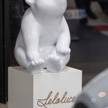 Γλυπτική με τίτλο "LELOBEAR 60" από Leloluce, Αυθεντικά έργα τέχνης, Ρητίνη