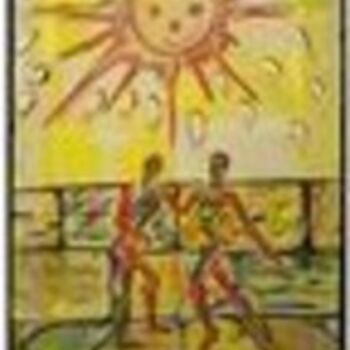 Pittura intitolato "le soleil" da Lem, Opera d'arte originale