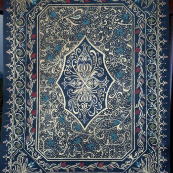 Рисунок под названием "Carpet" - Leman Memmedova, Подлинное произведение искусства, Карандаш