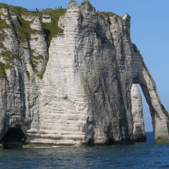 Photography titled "Falaise à Etretat" by Dominique Lemetayer, Original Artwork