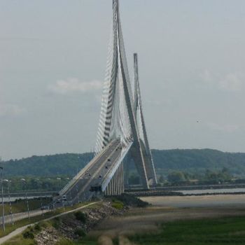 摄影 标题为“Pont de Normandie” 由Dominique Lemetayer, 原创艺术品