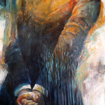 Painting titled "Smoking blues" by Julie Lemire, Original Artwork, Acrylic