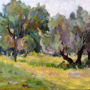 Painting titled "2-landscape-oil-on-…" by Lubalem, Original Artwork, Oil