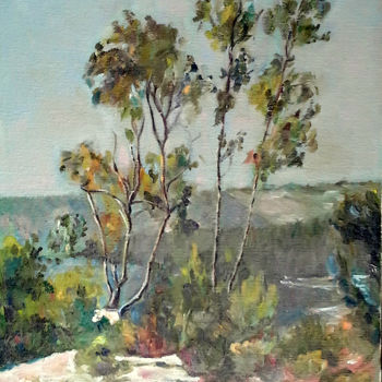 Painting titled "Jerusalem forest.jpg" by Lubalem, Original Artwork, Oil