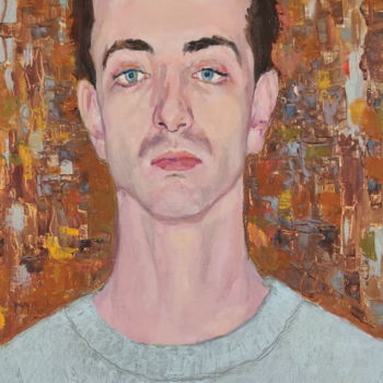 Malarstwo zatytułowany „Portrait of young m…” autorstwa Lubalem, Oryginalna praca, Olej