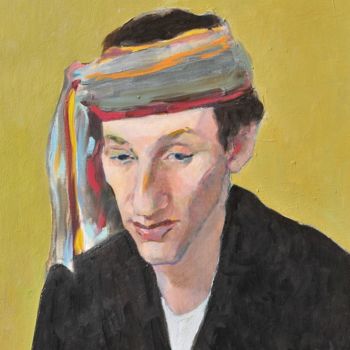 Schilderij getiteld "Portrait of man" door Lubalem, Origineel Kunstwerk, Olie