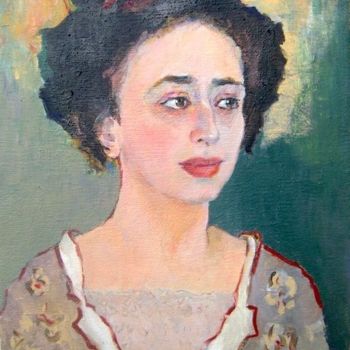 Painting titled "Portrait of  Elena…" by Lubalem, Original Artwork, Oil
