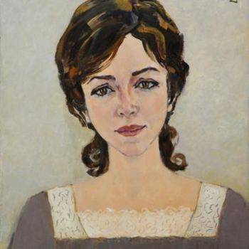 Pintura intitulada "Portrait of young w…" por Lubalem, Obras de arte originais, Óleo