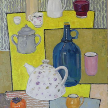 Painting titled "p1still-life-with-w…" by Lubalem, Original Artwork, Oil