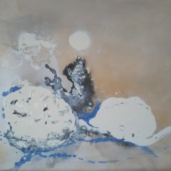 Pittura intitolato "Roule Boule Bleue !…" da Martine Lemoine, Opera d'arte originale, Acrilico